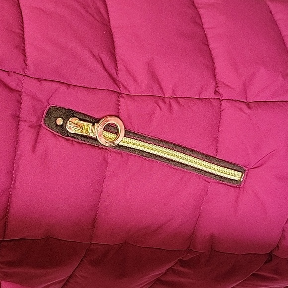 Halitech Hooded Puffer Coat Magenta Size Small - Picture 9 of 15